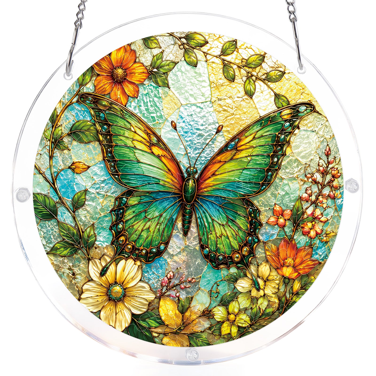 kaayee-suncatcher-emerald-butterfly-acrylpuzzle-medium-falter image 7