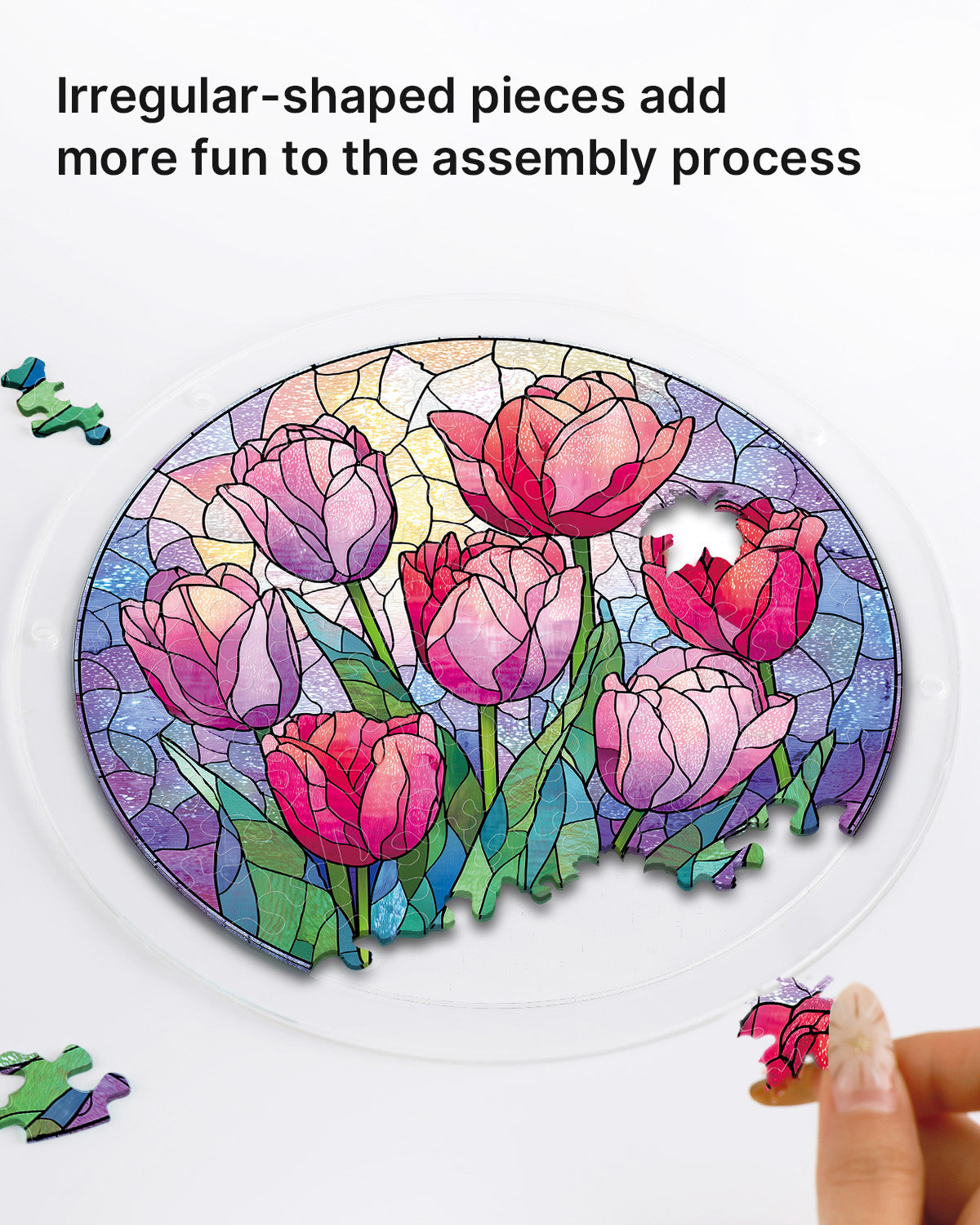 kaayee-suncatcher-puzzle-morning-glow-tulips-acryl-medium image 2