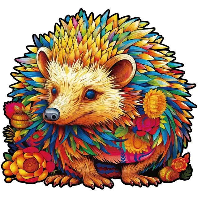 kaayee-wooden-puzzle-smart-hedgehog-holzpuzzle-medium-igel image 1