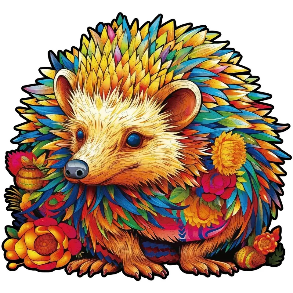 kaayee-wooden-puzzle-smart-hedgehog-holzpuzzle-medium-igel image 1