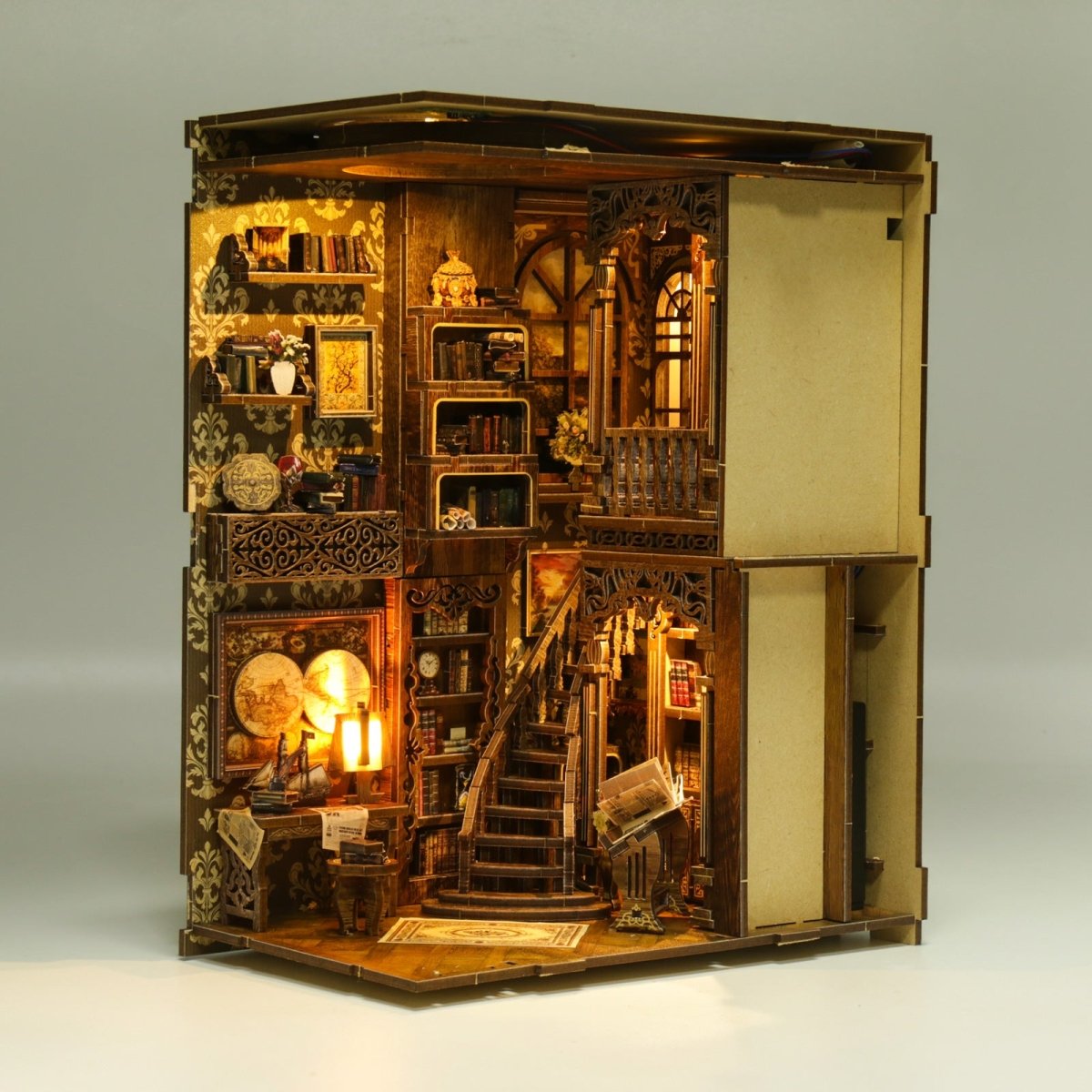 kaayee-book-nook-kit-antique-book-collection-room-book-nook-diy image 3