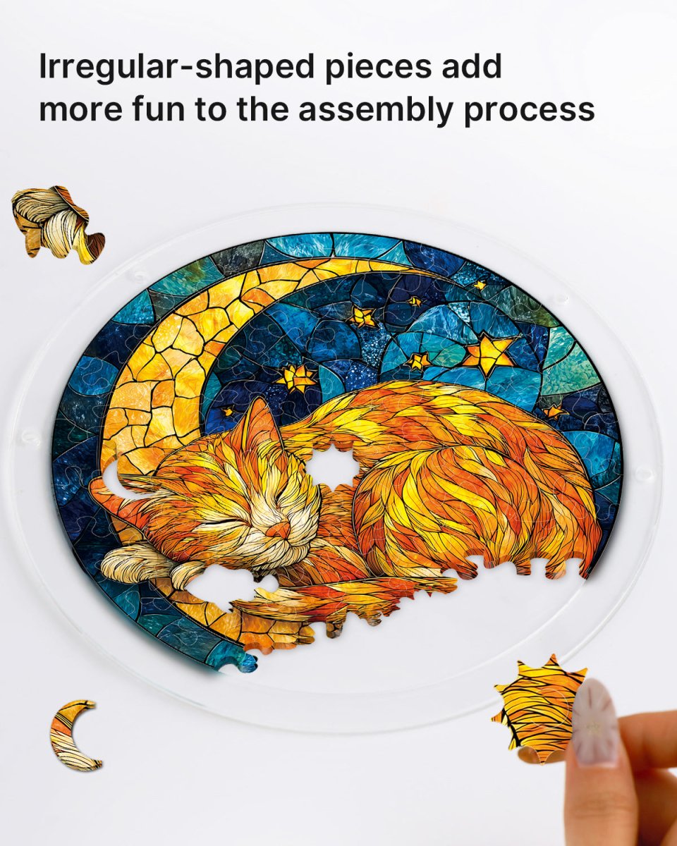 kaayee-suncatcher-starry-moon-cat-acryl-puzzle-medium image 2