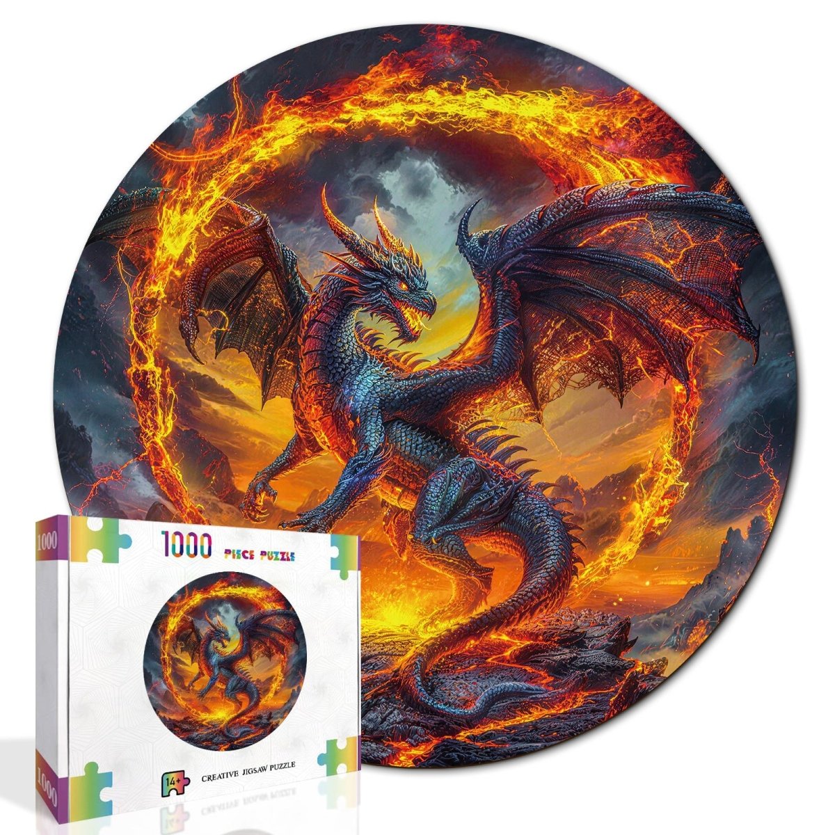 kaayee-dragonfire-halo-puzzle-1000-teile-eco-white-board-drache image 2
