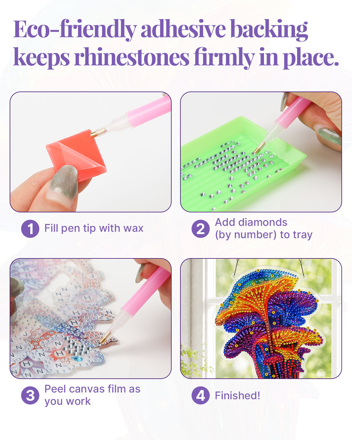 kaayee-suncatcher-puzzle-fantasy-rainbow-mushrooms-diy-set image 6