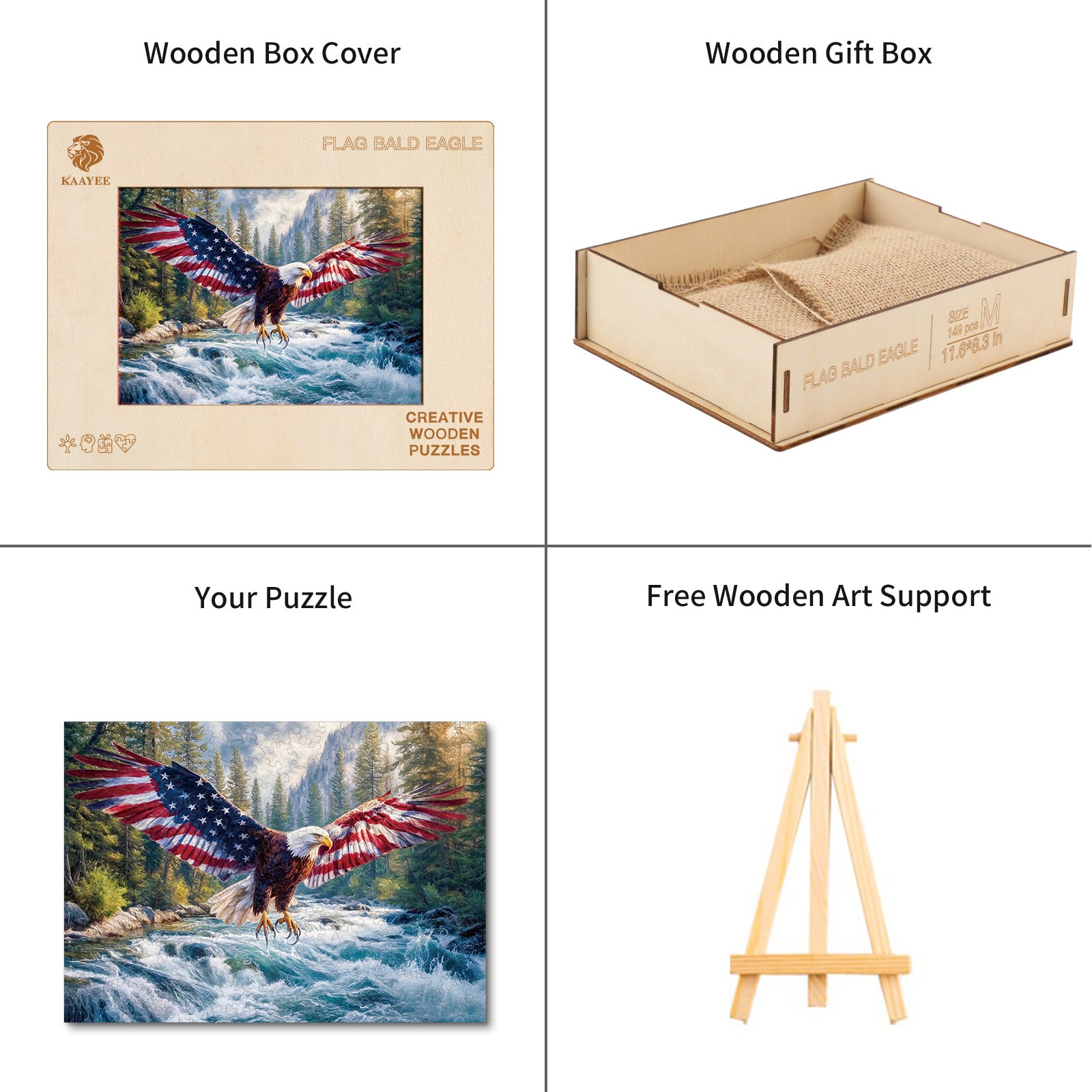 kaayee-flag-bald-eagle-holzpuzzle-medium-adler-motiv image 4