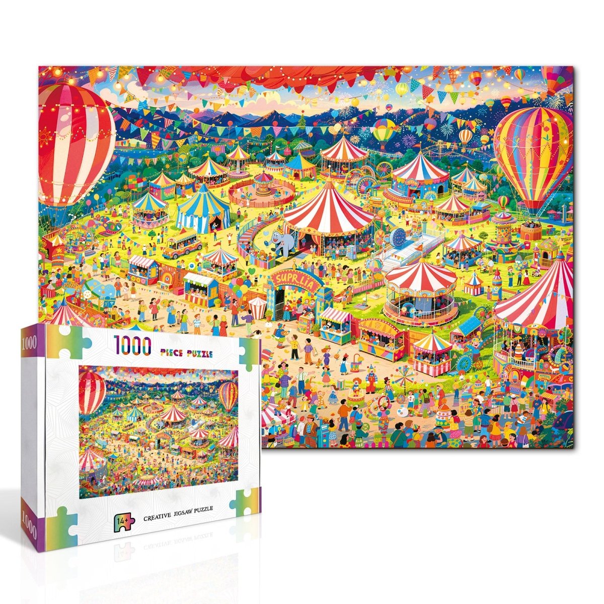 kaayee-starlit-circus-1000-teile-kartonpuzzle-eco-zirkus image 2
