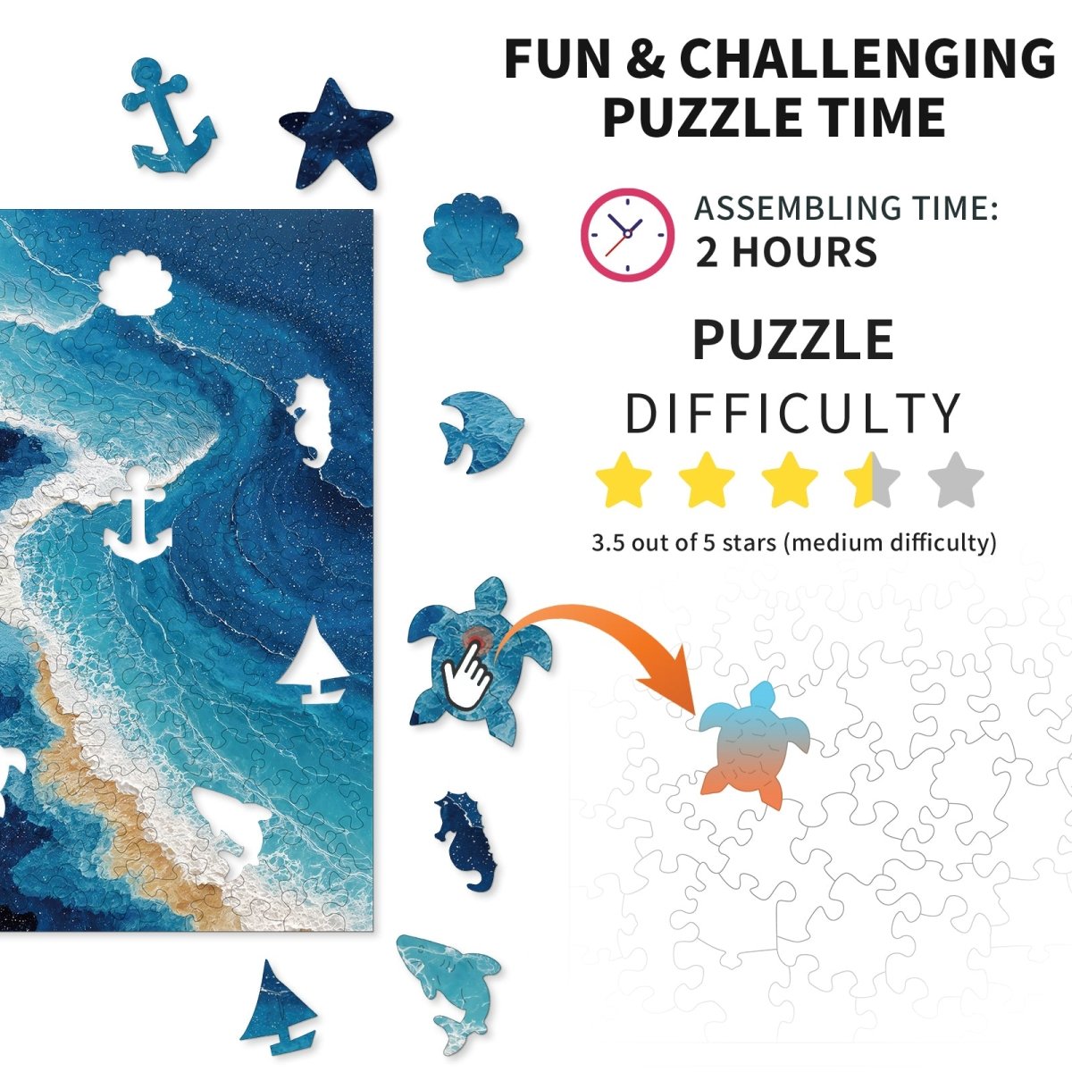 kaayee-wooden-puzzle-ocean-waves-holzpuzzle-medium-welle image 3