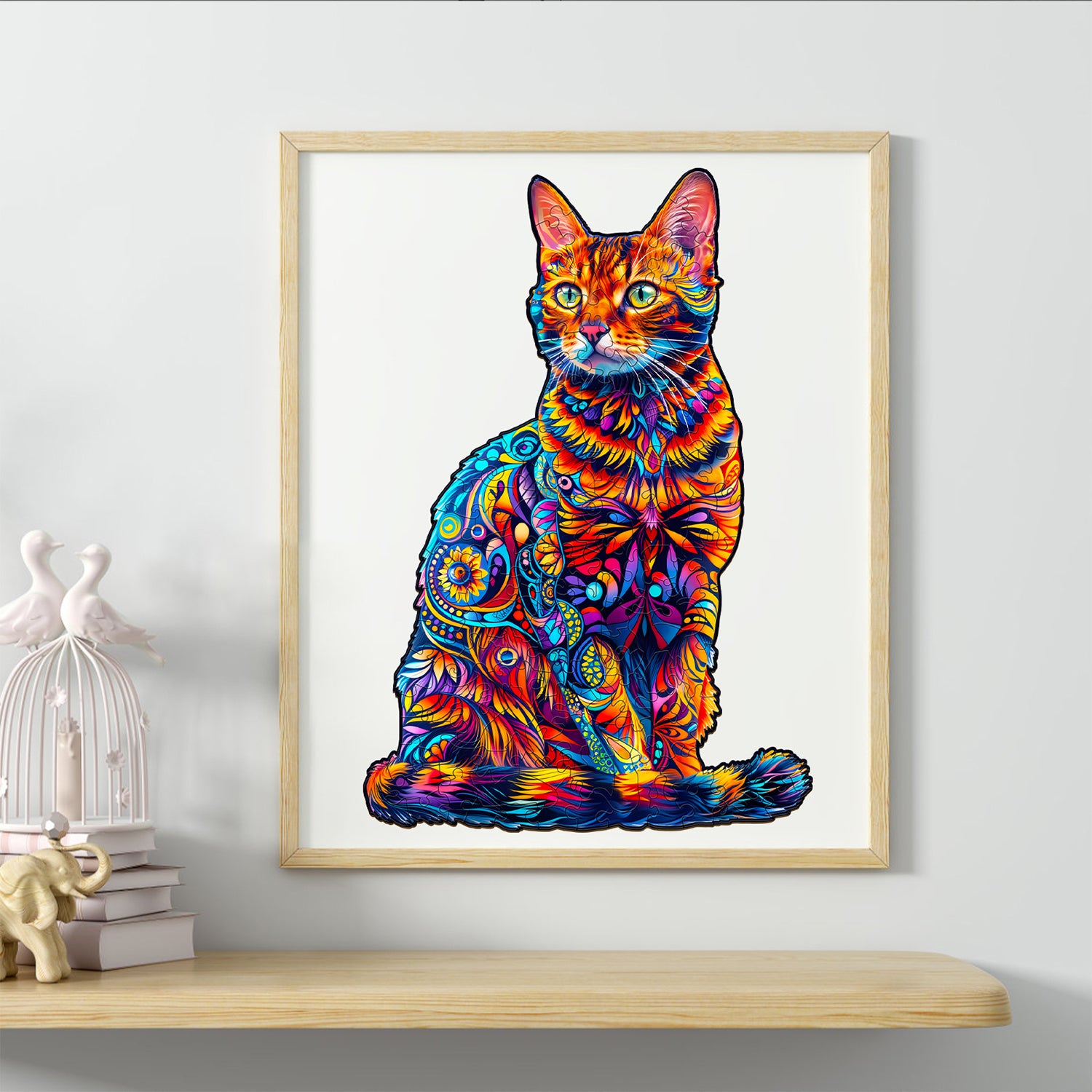 jigfoxy-bengal-cat-holzpuzzle-m-130-teile-bengalkatze image 5