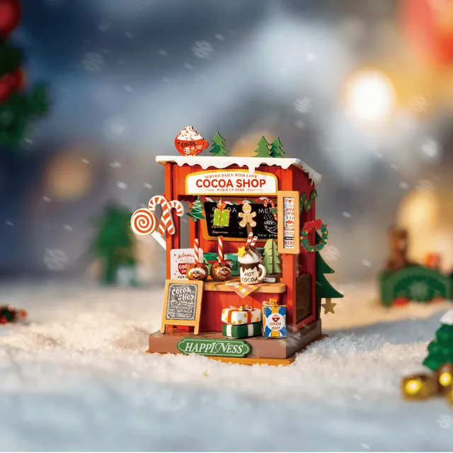 magicholz-weihnachtliche-kakao-shop-miniaturhaus-87-teile image 1