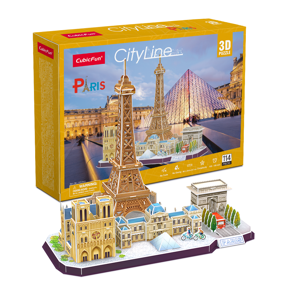 cubicfun-city-line-mc254h-paris-3d-puzzle-skyline image 1