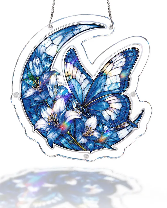 kaayee-suncatcher-puzzle-moonlit-blue-butterflies-sonnenf-nger-medium image 1