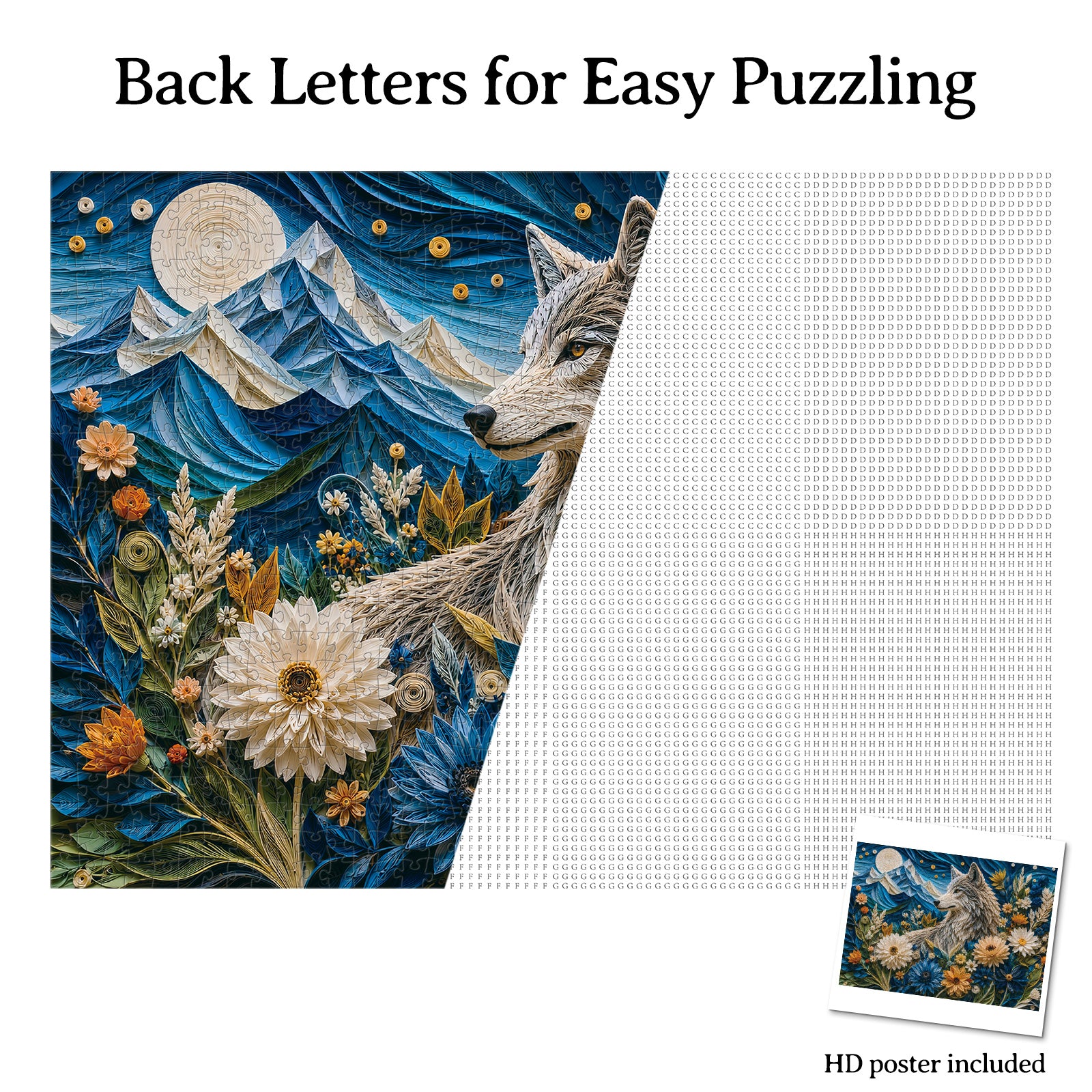 kaayee-cardboard-moonlit-wolf-garden-puzzle-1000-teile image 8