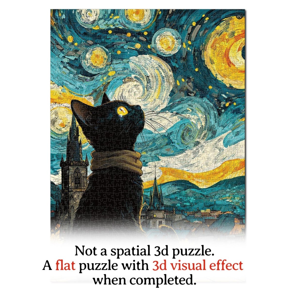 kaayee-cardboard-puzzle-1000-teile-moonlit-black-cat image 7