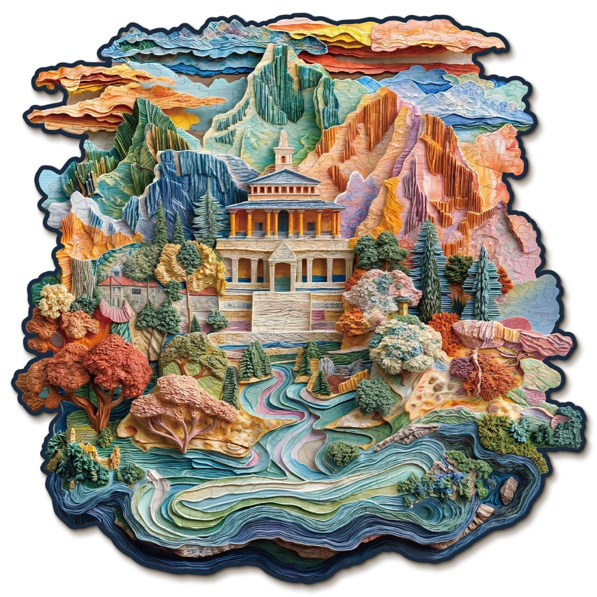 kaayee-tempel-holzpuzzle-medium-fan-favorite-landschaft image 1