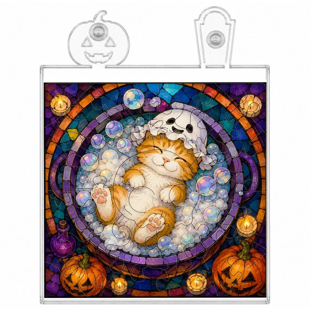 kaayee-cauldron-kitten-nachtlicht-holzrahmen-katze-acryl image 5