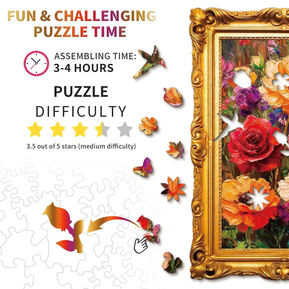 kaayee-wooden-puzzle-blooms-holzpuzzle-medium-blumen image 4