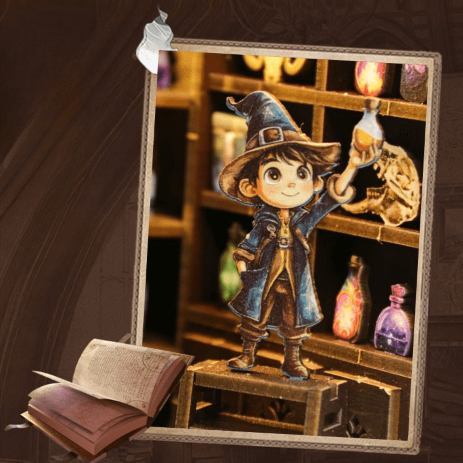 magicholz-alchemy-master-book-nook-diorama-magisches-labor image 5