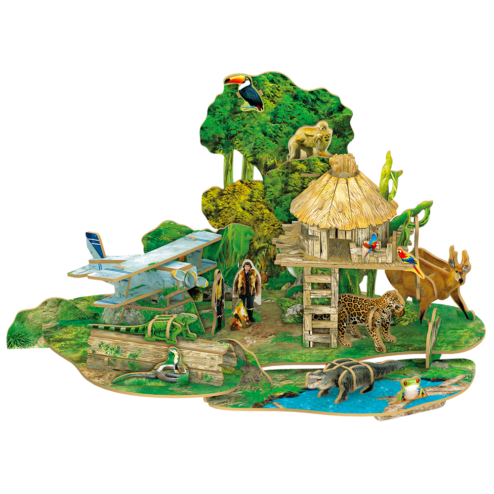 cubicfun-explorer-amazon-rain-forest-ds0979h-3d-puzzle image 2