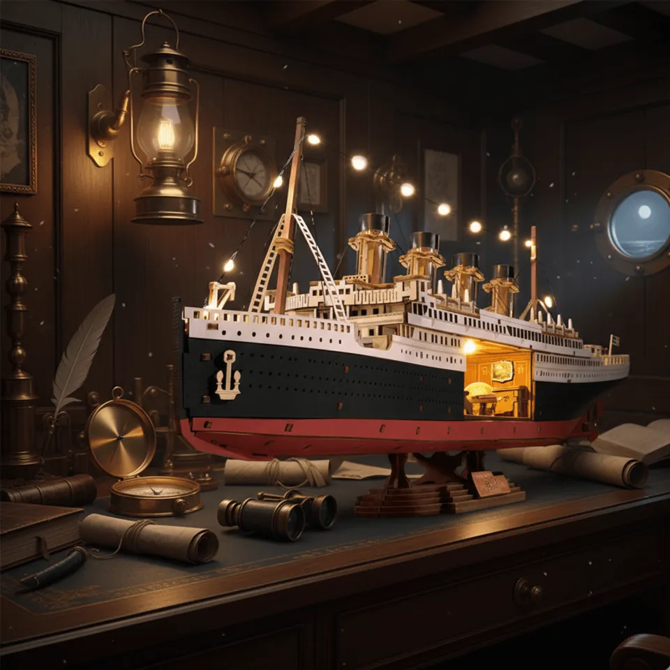 magicholz-mechanischer-bausatz-1912-atlantic-voyager-schiff-holz image 1