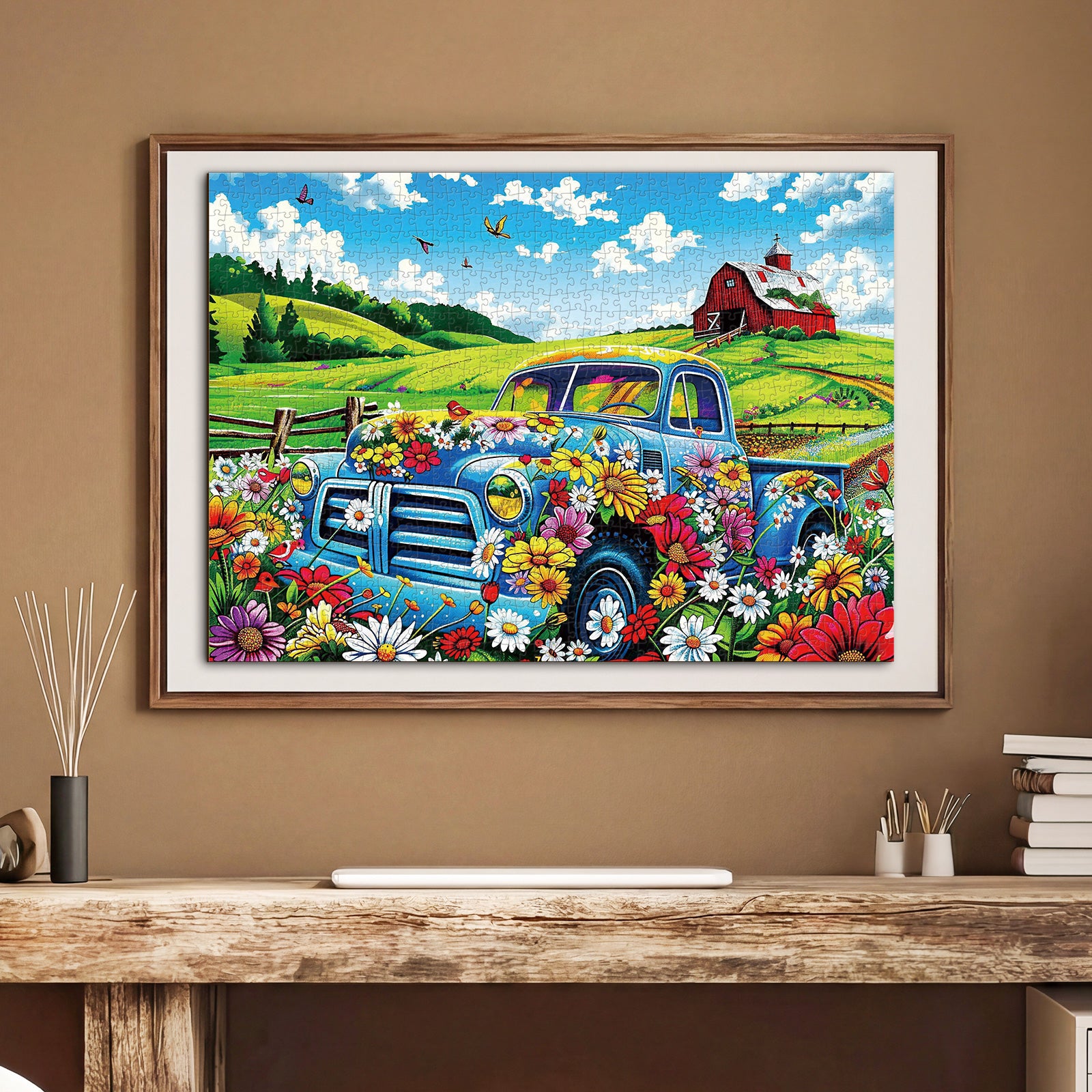 kaayee-cardboard-puzzle-countryside-flower-truck-1000-teile-eco image 5