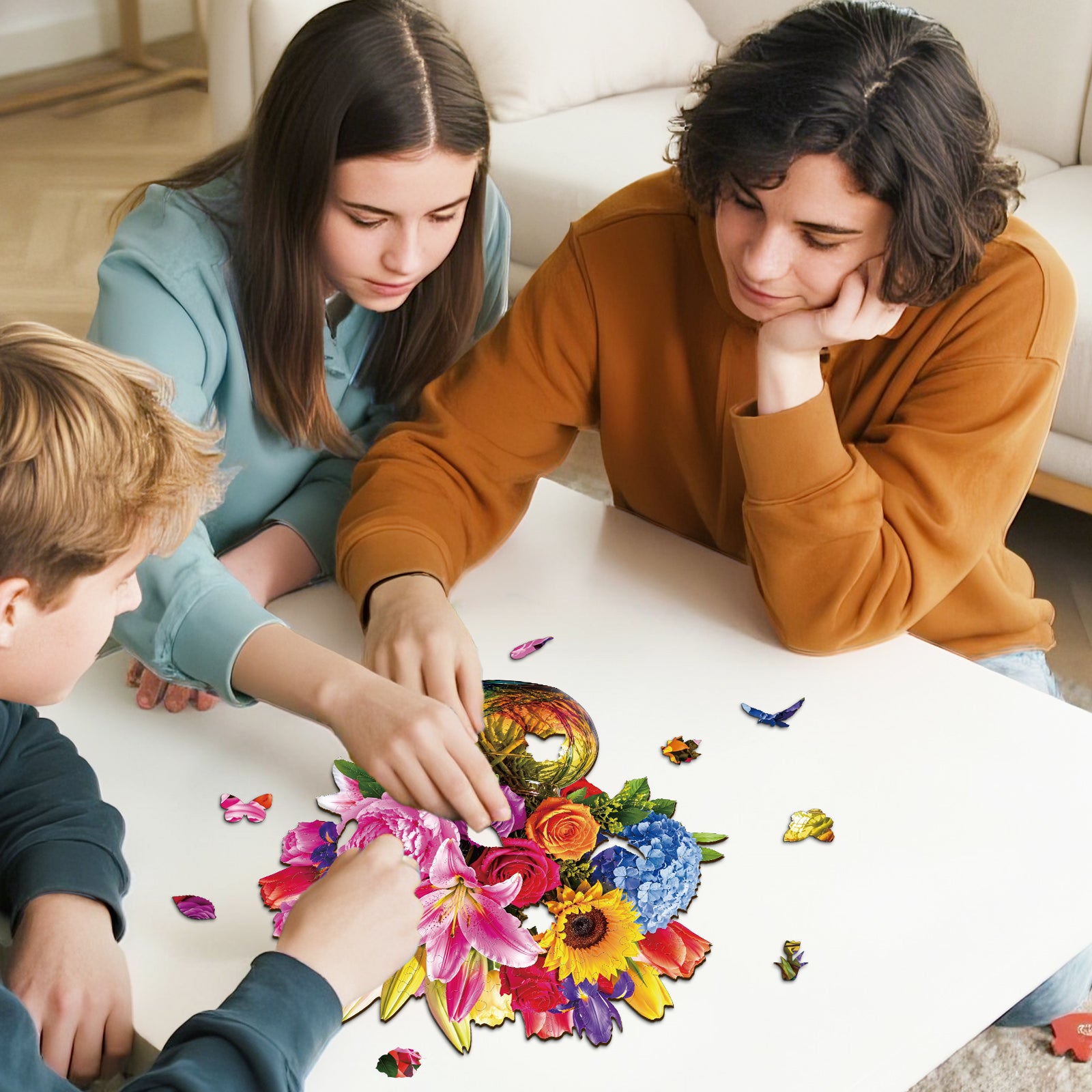 kaayee-wooden-puzzle-rainbow-blooms-holzpuzzle-medium image 7