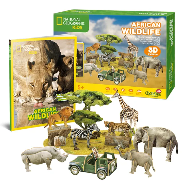 cubic-fun-explorer-ds0972h-african-wildlife-3d-puzzle image 1