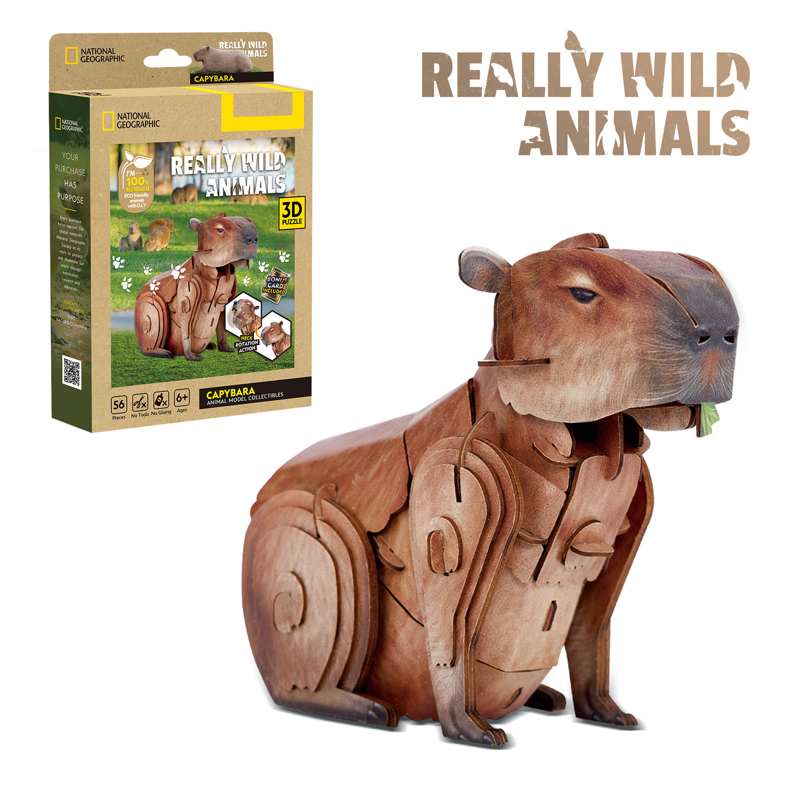 cubic-fun-ds1177h-capybara-3d-puzzle-tier-wasserschwein image 1