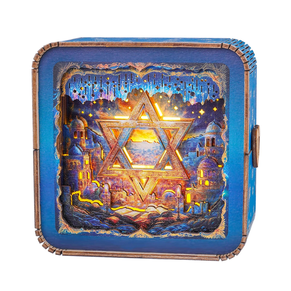 kaayee-star-of-david-night-light-nachtlampe-holz-only image 1