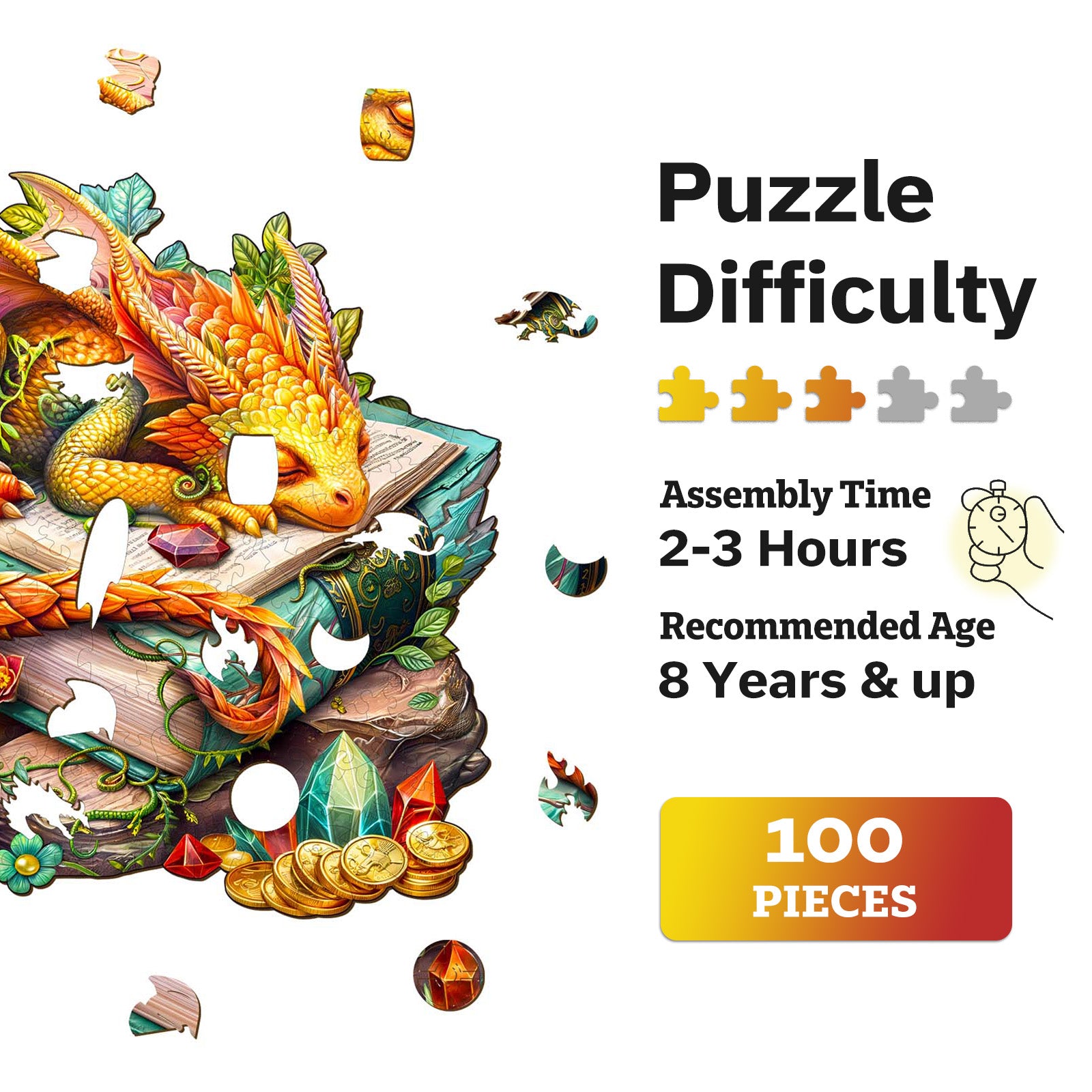 jigfoxy-sleeping-dragon-holzpuzzle-100-teile-s-drache image 6