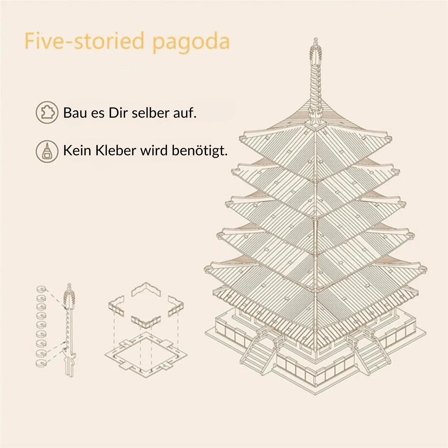 magicholz-3d-puzzle-five-storied-pagoda-holzpuzzle-275-teile image 4