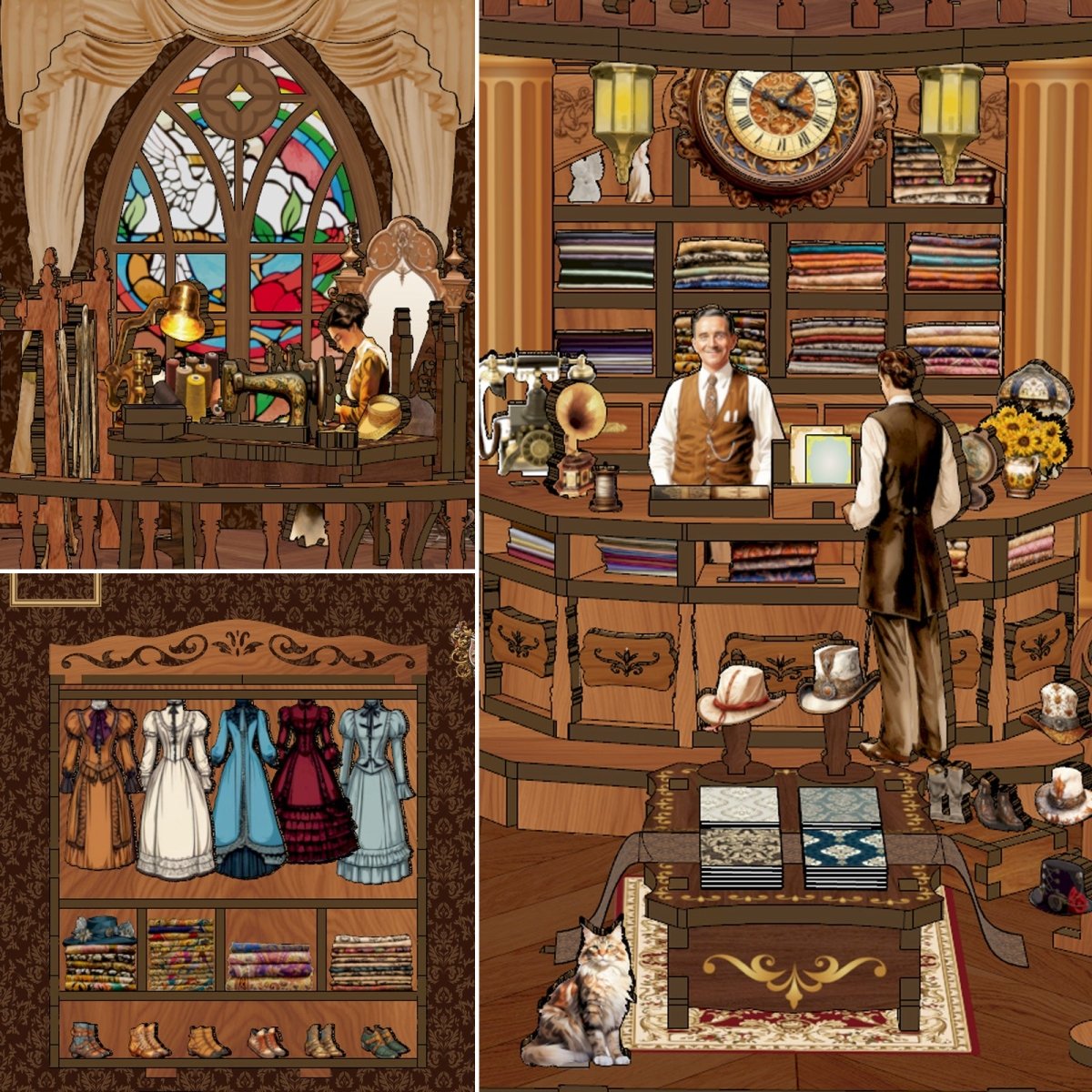 kaayee-book-nook-kit-royal-tailoring-shop-miniaturladen image 6
