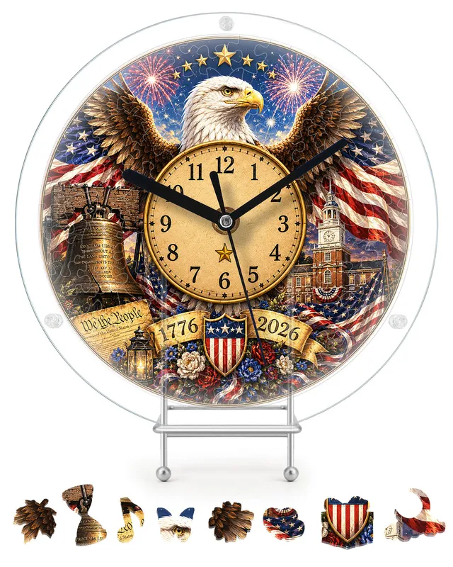 kaayee-clock-kit-ode-to-the-free-eagle-wanduhr-acryl-regular image 1