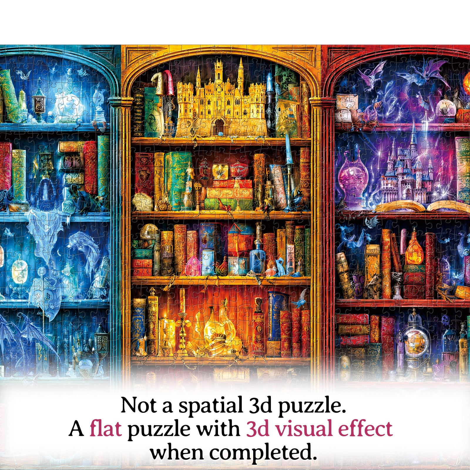 kaayee-cardboard-enchanted-library-puzzle-1000-teile-standard image 8
