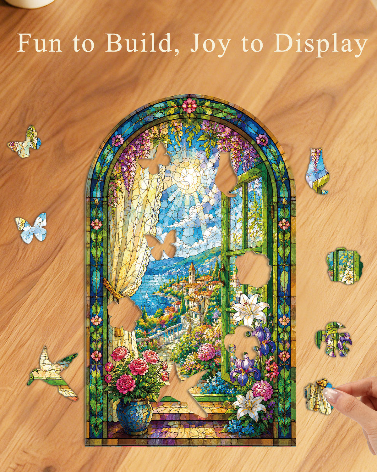 kaayee-enchanted-garden-view-nachtlicht-bogenfenster-acryl image 7