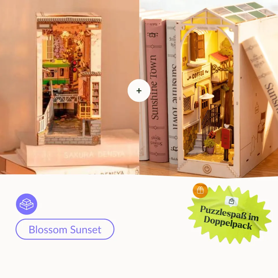 magicholz-bundle-blossom-sunset-book-nook-2er-set-holz image 1