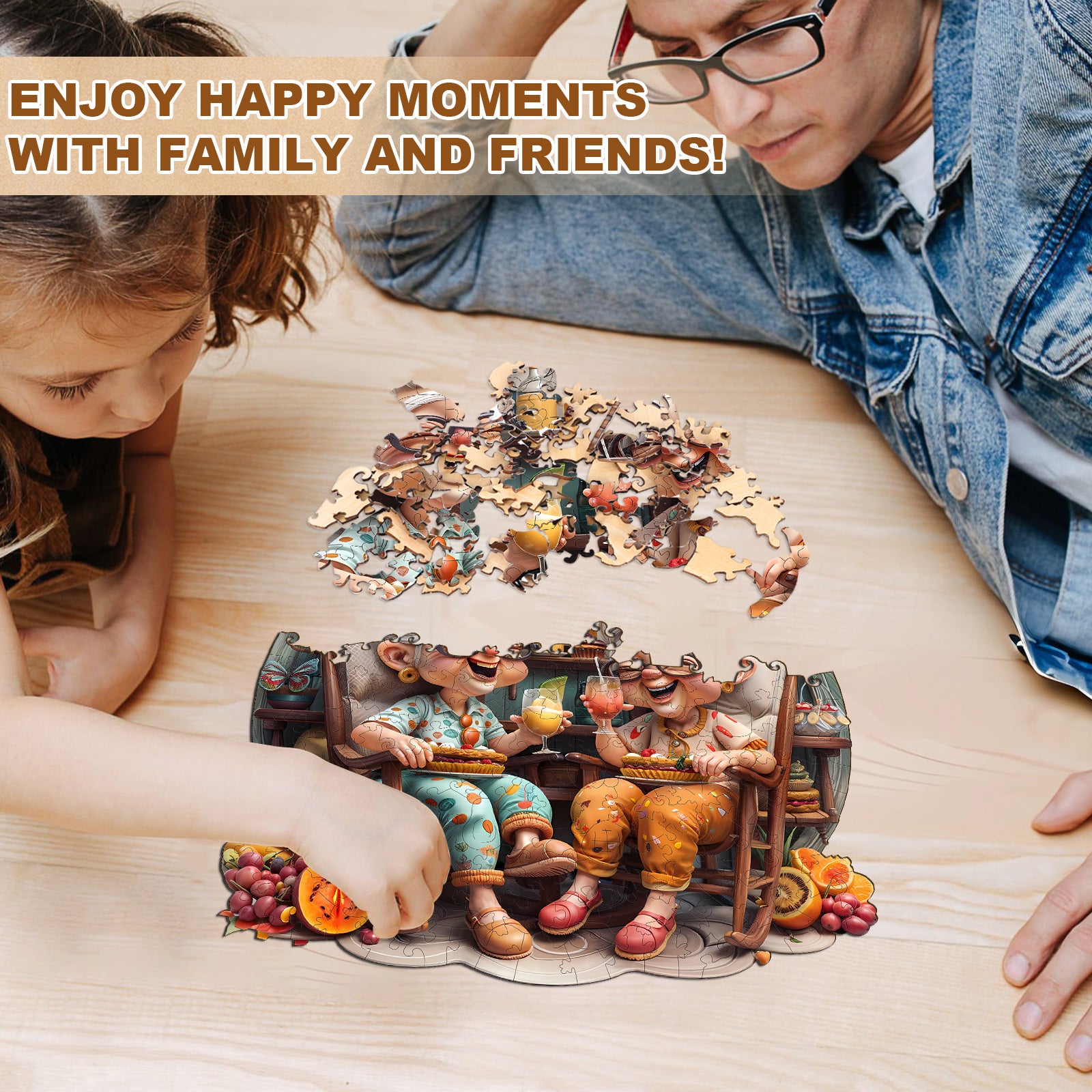 jigfoxy-grandma-s-party-holzpuzzle-s-100-teile-retro image 2