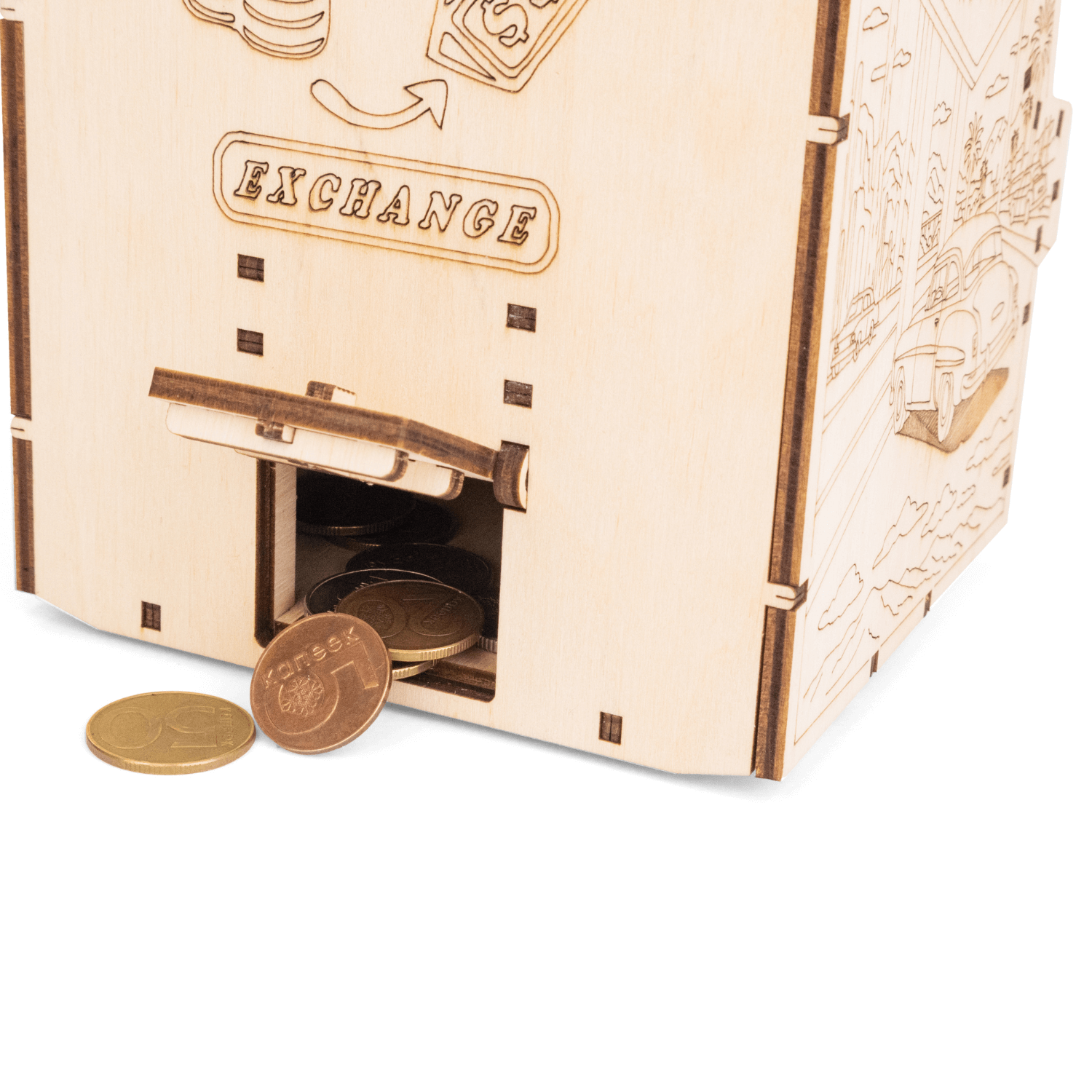 magicholz-mechanischer-bausatz-einarmiger-bandit-spielautomat-holz image 8