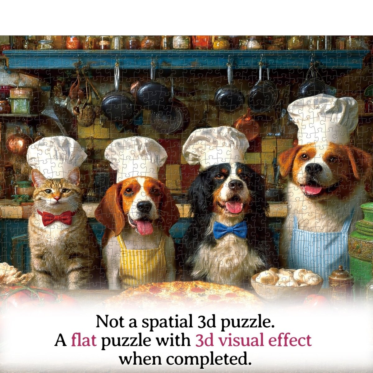 kaayee-cardboard-puzzle-chef-pup-squad-1000-teile-eco image 5