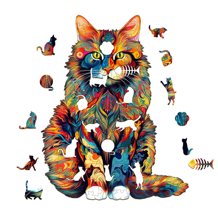 jigfoxy-maine-coon-cat-holzpuzzle-s-80-teile-katze image 3