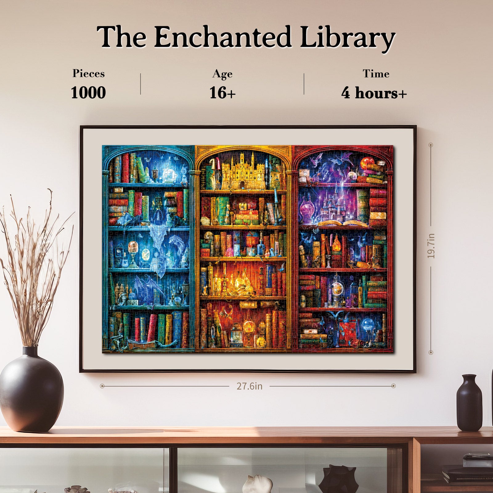 kaayee-cardboard-enchanted-library-puzzle-1000-teile-standard image 7