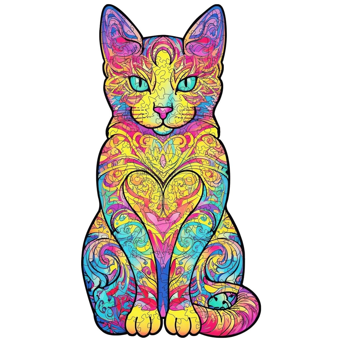 kaayee-wooden-puzzle-lovely-cat-holzpuzzle-small-pocket-escape image 1
