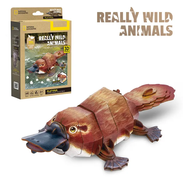 cubic-fun-really-wild-animals-ds1184h-platypus-3d-puzzle-tier image 1