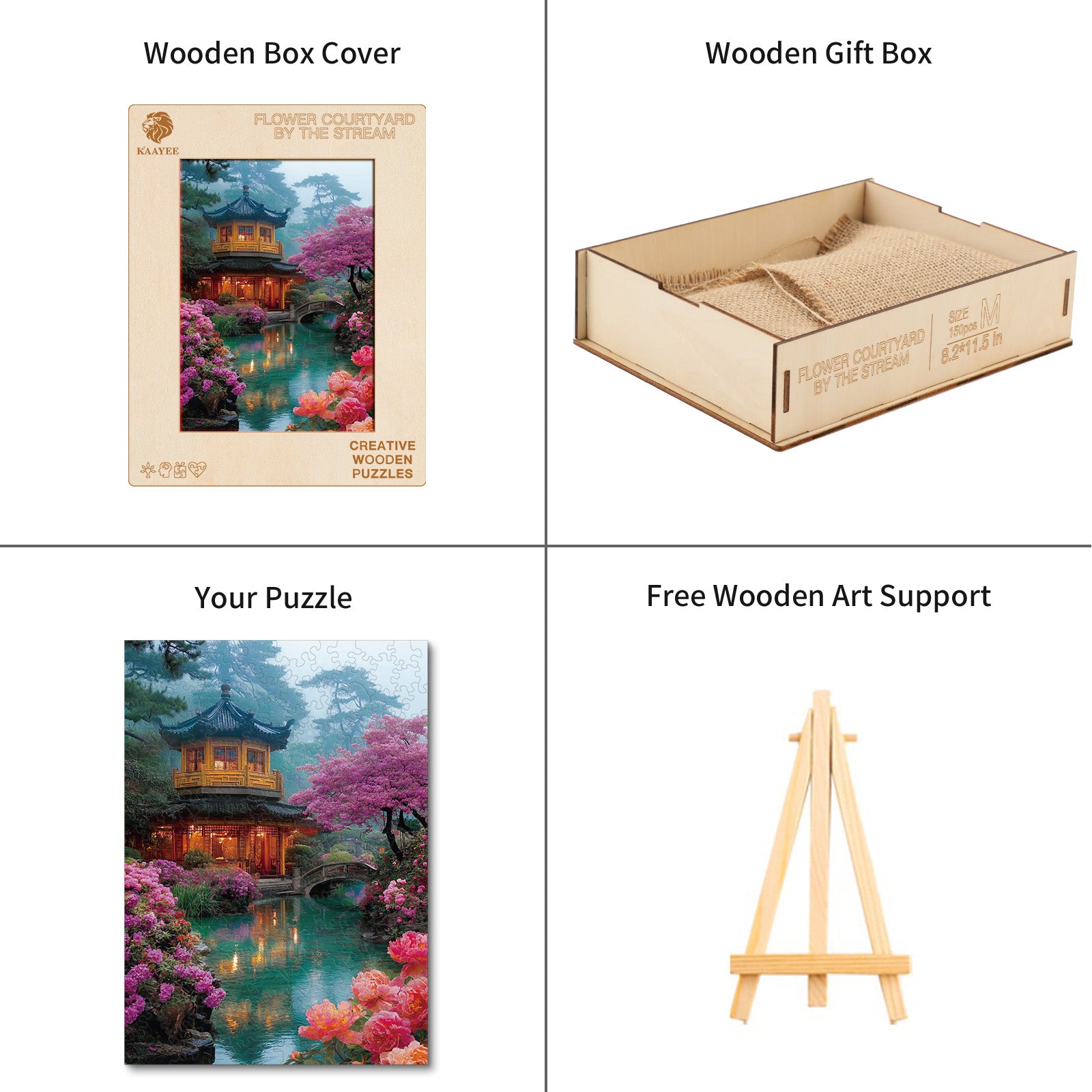 kaayee-wooden-puzzle-flower-courtyard-holzpuzzle-medium image 4