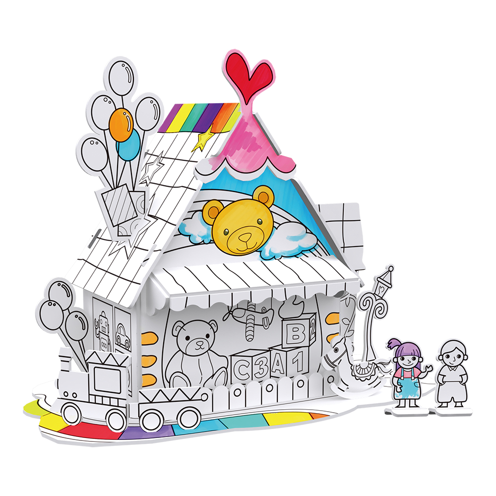cubic-fun-coloring-p693h-toy-house-3d-puzzle-zum-ausmalen image 2