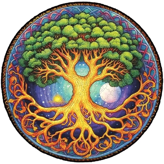 kaayee-tree-of-life-holzpuzzle-rund-small-pocket-escape image 1