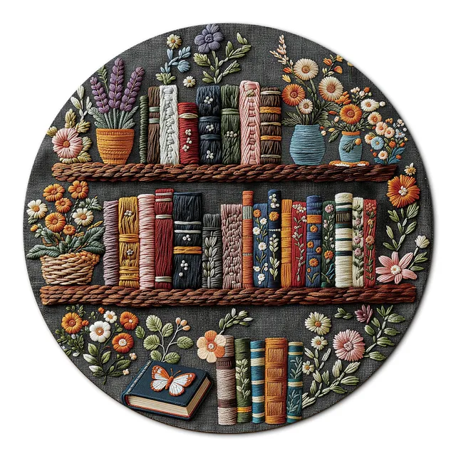 kaayee-cardboard-puzzle-floral-bookshelf-1000-teile-eco image 1