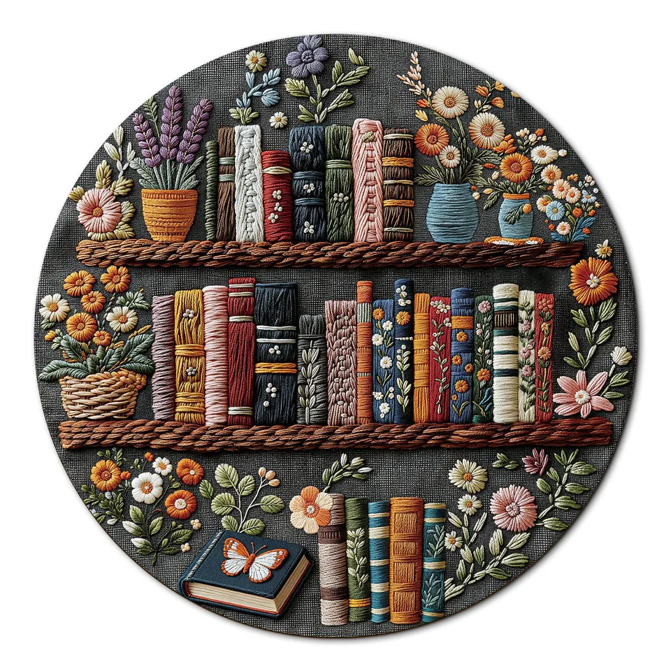 kaayee-cardboard-puzzle-floral-bookshelf-1000-teile-eco image 1