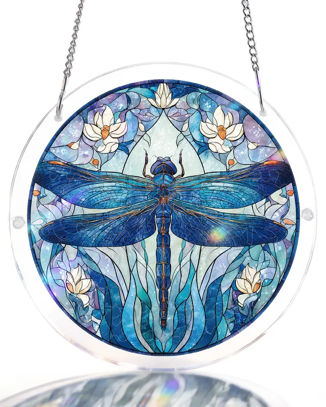 kaayee-moonlit-dragonfly-suncatcher-puzzle-libelle-20-8-cm image 1