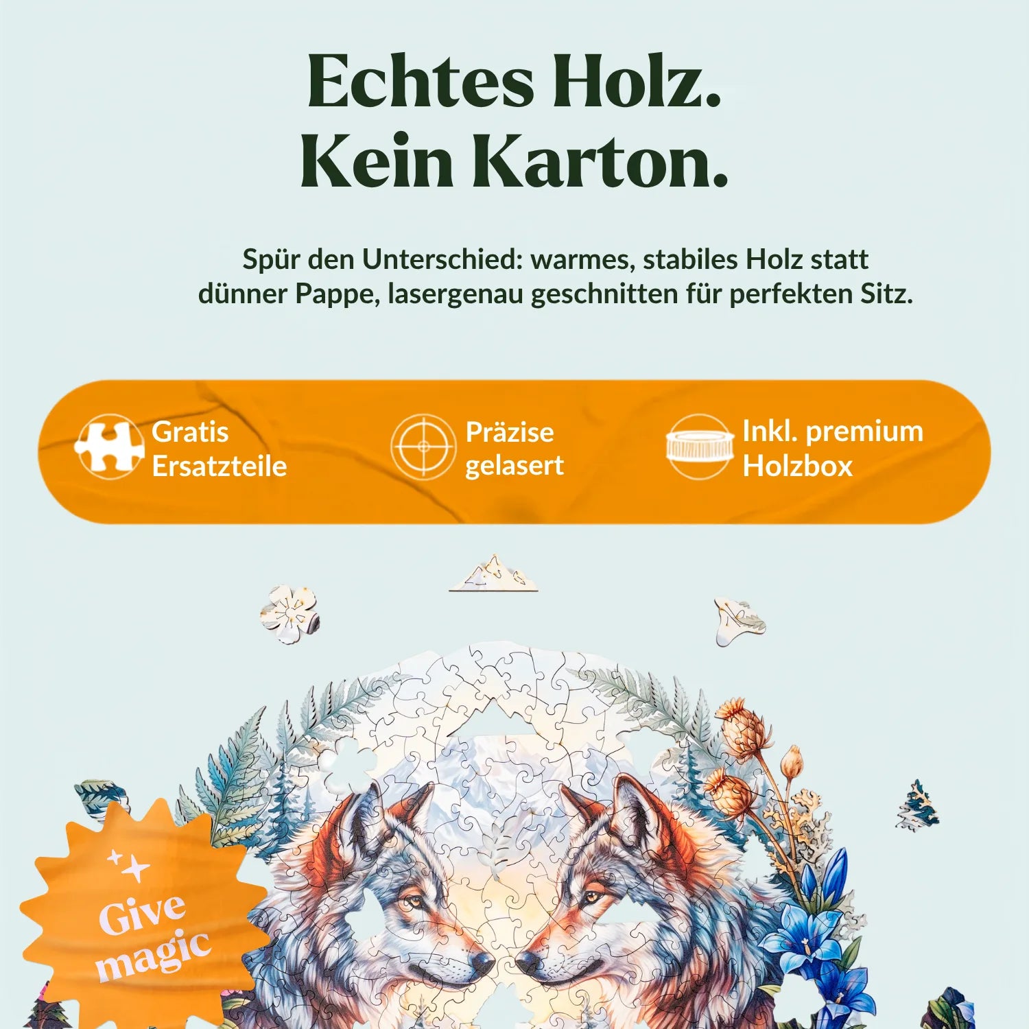magicholz-wolfsfamilie-holzpuzzle-350-teile-mandala image 3
