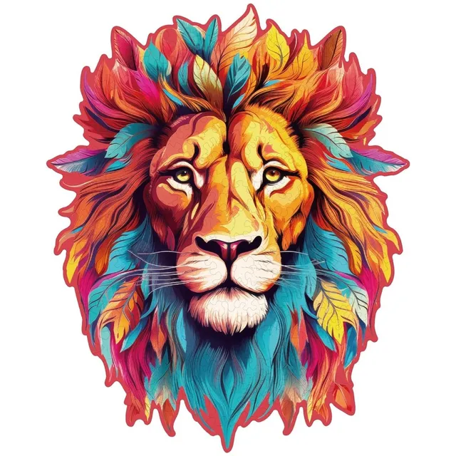 kaayee-wooden-puzzle-resolute-lion-holzpuzzle-m-l-we image 1